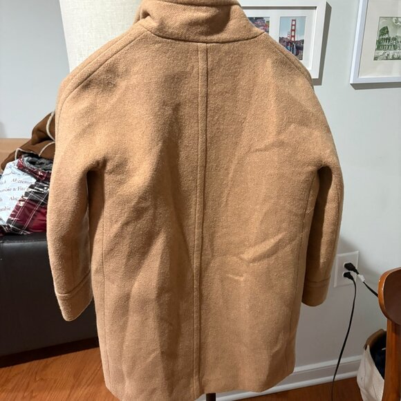 Jcrew Factory Camel City Coat 4 Petite - Picture 3 of 4